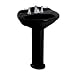 TOTO Whitney LT75451 Pedestal Lavatory with Single Hole Faucet Mount, Ebony
