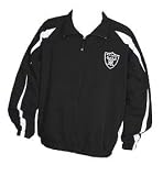 Oakland Raiders Big and Tall Full-Zip Microfiber Lightweight Jacket (3X Big)