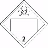 Blank 4-Digit DOT Placards (POISON GAS) (W/ GRAPHIC) 10 3/4 x 10 3/4 Adhesive Vinyl