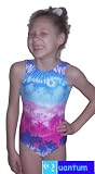 Blue, pink, tropical tank leotard