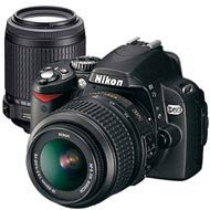 Nikon D60 Digital SLR Two-Lens VR Outfit (18-55 VR & AF-S DX VR 55-200mm F4-5.6G)-Exclusive Black Gold Edition With Gadget Bag & DVDs