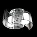 2 Light Semi Flush Mount Ceiling Light with Glass Shade and Cloth Cover, Chrome