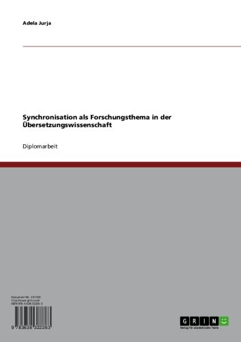 Synchronisation als Forschungsthema in der Übersetzungswissenschaft (German Edition)