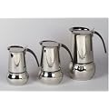 Bialetti Kitty 4 Tassen schwarz Espressokocher Edelstahl