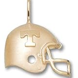 Tennessee Volunteers Solid 14K Gold ''T'' Helmet Pendant