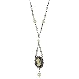 1928BoutiqueKimberly'sCameosVintageSimulatedFauxPearlNecklace