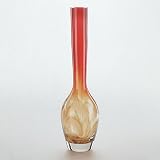 Waterford Evolution Red & Amber Stem Vase