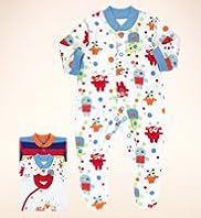 3 Pack - Pure Cotton Little Monster Sleepsuits