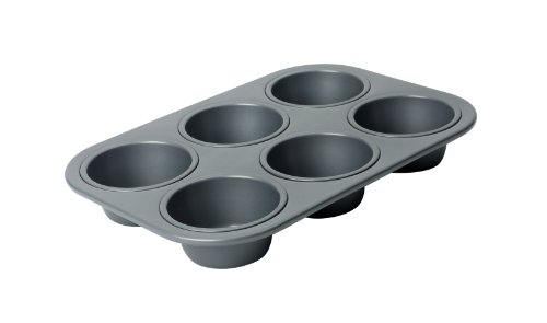 Swift Bakers Pride, Stampo professionale antiaderente per 6 muffin, 27 x 18,5 x 3.5 cm, colore: Grigio [Importato da Regno Unito]