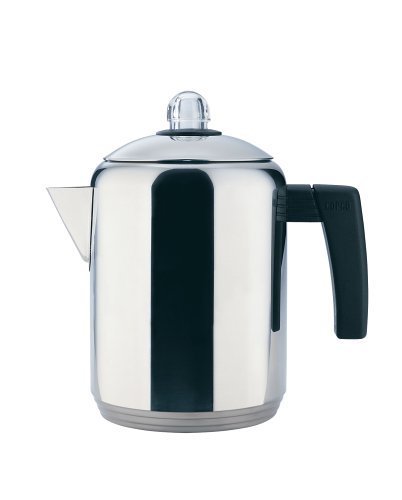 Copco 4- to 8-Cup Polished Stainless Steel Stovetop Percolator, 1.5 Quart