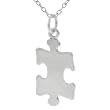 Sterling Silver Puzzle Piece Necklace