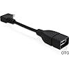 DELOCK Kabel USB micro-B St 90 Grad gewinkelt > USB-A Bu OTG 11cm