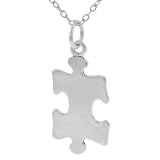 Sterling Silver Puzzle Piece Necklace