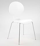 ITALMODERN Bunny Stacking Chair, White, Set of 4