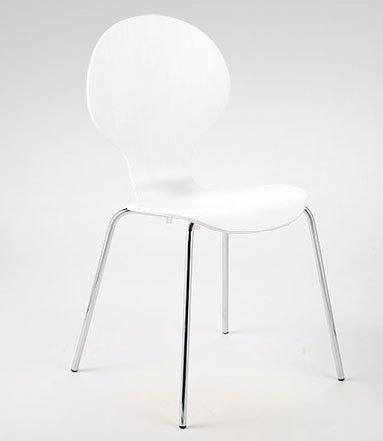 ITALMODERN Bunny Stacking Chair, White, Set of 4