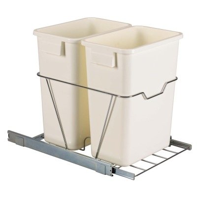 Trash Cans Double Under Cabinet Organizer Pull-Out 19H - 8 Gal - by Whitney Design