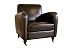 Baxton Studio Elettra Espresso Brown Leather Club Chair