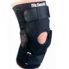 McDavid Deluxe Hinged Adjusable Neoprene Sleeve Knee Guard, Medium On Sale