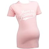 Mum In Training SHORT SLEEVE Slogan Maternity Babby Pink T-shirt
