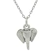 Sterling Silver Childrens Elephant Head Necklace