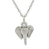Sterling Silver Childrens Elephant Head Necklace
