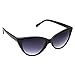 Tip Pointed Cat Eye Sunglasses (Black)