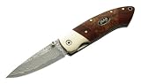 Review Herbertz, Solingen  / Herbertz Lock Knife, Steel 440, 35 laminated Damascus, Cocobolo-Wood, wooden Handle, Neusilberbacken