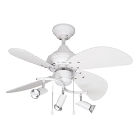 Litex TR30MWW4LK3 TR-3000 30-Inch Remote Control Adaptable Four-Blade Ceiling Fan, Matte... by Litex