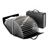 26-Pocket Expanding Poly Document Carrying Case, Sky Blue
