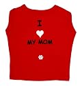 K9 I Love My Mom Dog T-shirt In Tin, Red, Xtra Small