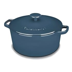 Cuisinart Chef's Classic Enameled Cast Iron 5-Quart Round Covered Casserole, Provencal Blue by Conair