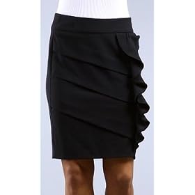 Buy Above the Knee Tiered Ruffle Skirt - ( Choose Gray or Black )