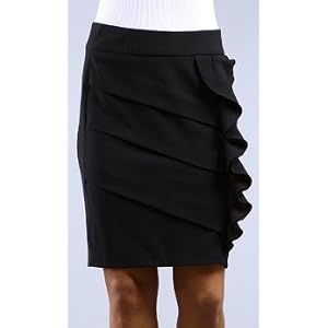 Buy Above the Knee Tiered Ruffle Skirt - ( Choose Gray or Black ) by Sakas Skirts