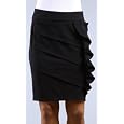 Above the Knee Tiered Ruffle Skirt - ( Choose Gray or Black )