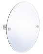 Oval Bathroom Mirror - a perfect way to make a lasting impression in your bathroom (Brushed Nickel) (24"H x 19"W x 2"D)