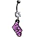 Handcrafted Sexy Bitch Dichroic Glass Belly Ring