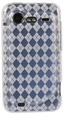 Clear TPU Case with Argyle Pattern for HTC Incredible 2 / Incredible S