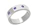 Ladies Sterling Silver Purple Cubic Zirconia 3 Stone Band Ring