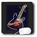 Florene Music - Guitar With Hard Rock Cafe In Red - Mouse Pads