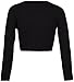 Purple Hanger Women's Long Sleeve Bolero Crop Cardigan Tie Shrug Black 4-6