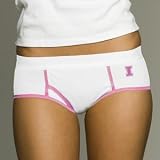 Illinois Fighting Illini White & Pink Boy Brief- White Collection Womens' Collegiate Underwear