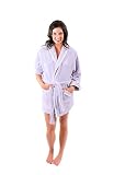 Women's 14 oz Water Absorbent Fleece Sporty Short Bathrobe