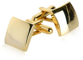 Bold Gold Button Cufflinks with Presentation Box