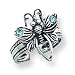Sterling Silver Antiqued Crystal Butterfly Toe Ring
