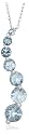 10k White Gold, March Birthstone, Aquamarine Journey Pendant, 18"
