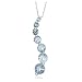 10k White Gold March Birthstone Aquamarine Journey Pendant, 18"