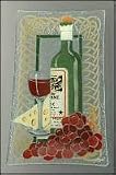 Peggy Karr Wine Rectangular Serving Tray 10x6-in.