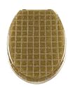 WC Sitz GRID Polyesterharz, chrome Metallscharniere Farbe gold 6191101