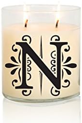 MONOGRAM CANDLE | Single Letter | Large Creme Brulee/Vanilla Scented Candle | Hand Poured, Handcrafted, Highly Fragrant | Personalized Gifts