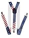 2BU PATRIOTIC USA FLAG Suspenders And Matching Bow tie Set